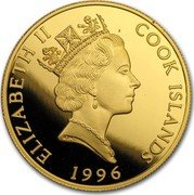 Cook Islands 250 Dollars Olympic National Park 1996 Proof KM# 295 ELIZABETH II COOK ISLANDS RDM 1996 coin obverse Cook Islands 250 Dollars Olympic National Park 1996 Proof KM# 295 ELIZABETH II COOK ISLANDS RDM 1996 coin obverse