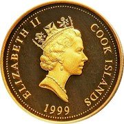 Cook Islands 30 Dollars Year of The Rabbit 1999 Proof KM# 1094 ELIZABETH II COOK ISLANDS RDM 1999 coin obverse Cook Islands 30 Dollars Year of The Rabbit 1999 Proof KM# 1094 ELIZABETH II COOK ISLANDS RDM 1999 coin obverse