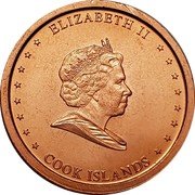 Cook Islands 5 Cents Elizabeth II 4th portrait 2010 KM# 758 ELIZABETH II COOK ISLANDS coin obverse Cook Islands 5 Cents Elizabeth II 4th portrait 2010 KM# 758 ELIZABETH II COOK ISLANDS coin obverse