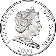 Cook Islands 5 Dollars Vincent van Gogh 2003 Proof KM# 1140 ELIZABETH II COOK ISLANDS 2003 coin obverse Cook Islands 5 Dollars Vincent van Gogh 2003 Proof KM# 1140 ELIZABETH II COOK ISLANDS 2003 coin obverse