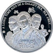 Cook Islands 5 Dollars Star Wars. 30th Anniversary 2005 Proof KM# 1134 A LONG TIME AGO IN A GALAXY FAR, FAR AWAY... STAR WARS ©2005 LFL & TM. coin reverse Cook Islands 5 Dollars Star Wars. 30th Anniversary 2005 Proof KM# 1134 A LONG TIME AGO IN A GALAXY FAR, FAR AWAY... STAR WARS ©2005 LFL & TM. coin reverse