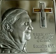 Cook Islands 5 Dollars Pope Benedict XVI 2006 Proof KM# 562 "A HUMBLE WORKER IN THE VINEYARD OF THE LORD" BENEDICT XVI 2006 coin reverse Cook Islands 5 Dollars Pope Benedict XVI 2006 Proof KM# 562 "A HUMBLE WORKER IN THE VINEYARD OF THE LORD" BENEDICT XVI 2006 coin reverse