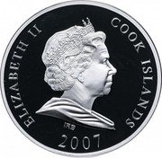Cook Islands 10 Dollars Elizabeth II Christ the Redeemer 2007 Proof KM# 583 ELIZABETH II COOK ISLANDS IRB 2007 coin obverse Cook Islands 10 Dollars Elizabeth II Christ the Redeemer 2007 Proof KM# 583 ELIZABETH II COOK ISLANDS IRB 2007 coin obverse