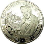 Cook Islands 5 Dollars Elizabeth II. Love Me Tender 2007 Proof KM# 1189 ELVIS® KING OF ROCK 'N' ROLL LOVE ME TENDER AP 1935 - 1977 coin reverse Cook Islands 5 Dollars Elizabeth II. Love Me Tender 2007 Proof KM# 1189 ELVIS® KING OF ROCK 'N' ROLL LOVE ME TENDER AP 1935 - 1977 coin reverse