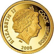 Cook Islands 5 Dollars Elizabeth II Aristotle 2008 Proof KM# 1526 ELIZABETH II COOK ISLANDS IRB 2008 coin obverse Cook Islands 5 Dollars Elizabeth II Aristotle 2008 Proof KM# 1526 ELIZABETH II COOK ISLANDS IRB 2008 coin obverse