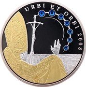 Cook Islands 5 Dollars Elizabeth II Urbi et Orbi 2008 Proof KM# 605 URBI ET ORBI 2008 coin reverse Cook Islands 5 Dollars Elizabeth II Urbi et Orbi 2008 Proof KM# 605 URBI ET ORBI 2008 coin reverse