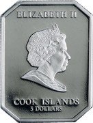 Cook Islands 5 Dollars Apollo Belvidere 2009 Proof KM# 1630 ELIZABETH II COOK ISLAND 5 DOLLARS coin obverse Cook Islands 5 Dollars Apollo Belvidere 2009 Proof KM# 1630 ELIZABETH II COOK ISLAND 5 DOLLARS coin obverse