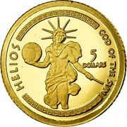 Cook Islands 5 Dollars Helios 2009 Proof KM# 1525 HELIOS GOD OF THE SUN 5 DOLLARS coin reverse Cook Islands 5 Dollars Helios 2009 Proof KM# 1525 HELIOS GOD OF THE SUN 5 DOLLARS coin reverse