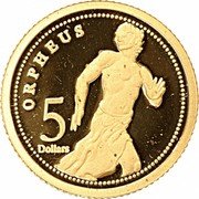 Cook Islands 5 Dollars Orpheus 2009 Proof KM# 1528 ORPHEUS 5 DOLLARS coin reverse Cook Islands 5 Dollars Orpheus 2009 Proof KM# 1528 ORPHEUS 5 DOLLARS coin reverse