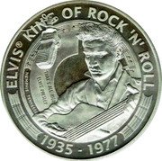 Cook Islands 5 Dollars Elvis Presley.That's all right. 2007 Proof KM# 1188 ELVIS KING OF ROCK 'N' ROLL 1935 - 1977 coin reverse Cook Islands 5 Dollars Elvis Presley.That's all right. 2007 Proof KM# 1188 ELVIS KING OF ROCK 'N' ROLL 1935 - 1977 coin reverse