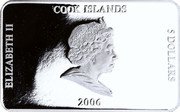 Cook Islands 5 Dollars Papal Visit to Turkey 2006 Proof KM# 567 ELIZABETH II COOK ISLANDS 5 DOLLARS 2006 coin obverse Cook Islands 5 Dollars Papal Visit to Turkey 2006 Proof KM# 567 ELIZABETH II COOK ISLANDS 5 DOLLARS 2006 coin obverse
