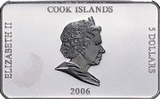 Cook Islands 5 Dollars Urbi et Orbi Message 2006 Proof KM# 568 ELIZABETH II COOK ISLANDS 5 DOLLARS 2006 coin obverse Cook Islands 5 Dollars Urbi et Orbi Message 2006 Proof KM# 568 ELIZABETH II COOK ISLANDS 5 DOLLARS 2006 coin obverse