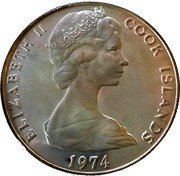 Cook Islands Fifty Dollars 100th Anniversary of the Birth of Winston Churchill 1974 KM# 11 ELIZABETH II COOK ISLANDS 1974 coin obverse Cook Islands Fifty Dollars 100th Anniversary of the Birth of Winston Churchill 1974 KM# 11 ELIZABETH II COOK ISLANDS 1974 coin obverse
