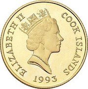 Cook Islands 50 Dollars African Lion 1993 Proof KM# 245 ELIZABETH II COOK ISLANDS 1993 RDM coin obverse Cook Islands 50 Dollars African Lion 1993 Proof KM# 245 ELIZABETH II COOK ISLANDS 1993 RDM coin obverse