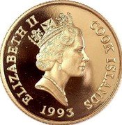 Cook Islands 50 Dollars Italian explorer Christopher Columbus 1993 Proof KM# 178 ELIZABETH II COOK ISLANDS RDM 1993 coin obverse Cook Islands 50 Dollars Italian explorer Christopher Columbus 1993 Proof KM# 178 ELIZABETH II COOK ISLANDS RDM 1993 coin obverse