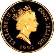 Cook Islands 50 Dollars Queen mother and her Daughters Elizabeth & Margaret 1995 Proof KM# 276 ELIZABETH II COOK ISLANDS RDM 1995 coin obverse Cook Islands 50 Dollars Queen mother and her Daughters Elizabeth & Margaret 1995 Proof KM# 276 ELIZABETH II COOK ISLANDS RDM 1995 coin obverse