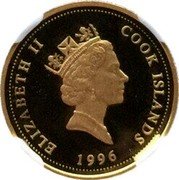 Cook Islands 50 Dollars Mother's Day 1996 Proof KM# 844 ELIZABETH II COOK ISLANDS RDM 1996 coin obverse Cook Islands 50 Dollars Mother's Day 1996 Proof KM# 844 ELIZABETH II COOK ISLANDS RDM 1996 coin obverse