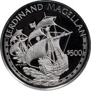 Cook Islands 500 Dollars Elizabeth II Ferdinand Magellan 1995 FM Proof KM# 415 ELIZABETH II COOK ISLANDS RDM 1997 coin obverse Cook Islands 500 Dollars Elizabeth II Ferdinand Magellan 1995 FM Proof KM# 415 ELIZABETH II COOK ISLANDS RDM 1997 coin obverse