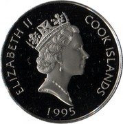 Cook Islands 500 Dollars Elizabeth II Marco Polo 1995 Proof KM# 313 ELIZABETH II COOK ISLANDS RDM 1995 coin obverse Cook Islands 500 Dollars Elizabeth II Marco Polo 1995 Proof KM# 313 ELIZABETH II COOK ISLANDS RDM 1995 coin obverse