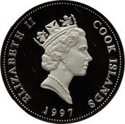 Cook Islands 75 Dollars Love Angel 1997 Proof KM# 461 ELIZABETH II COOK ISLANDS RDM 1997 coin obverse