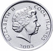 Cook Islands Cent Monkey 2003 KM# 423 ELIZABETH II COOK ISLANDS 2003 coin obverse Cook Islands Cent Monkey 2003 KM# 423 ELIZABETH II COOK ISLANDS 2003 coin obverse