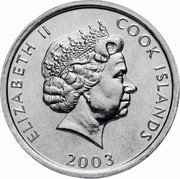 Cook Islands One Cent Pointer Dog 2003 KM# 421 ELIZABETH II COOK ISLANDS 2003 coin obverse Cook Islands One Cent Pointer Dog 2003 KM# 421 ELIZABETH II COOK ISLANDS 2003 coin obverse