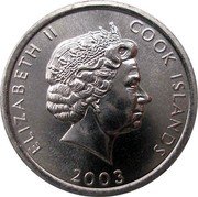 Cook Islands One Cent 275th Anniversary of the Birth of James Cook 2003 KM# 419 ELIZABETH II COOK ISLANDS 2003 coin obverse Cook Islands One Cent 275th Anniversary of the Birth of James Cook 2003 KM# 419 ELIZABETH II COOK ISLANDS 2003 coin obverse