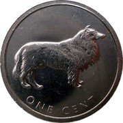 Cook Islands One Cent Border Collie 2003 KM# 420 ONE CENT coin reverse Cook Islands One Cent Border Collie 2003 KM# 420 ONE CENT coin reverse