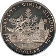 Cook Islands Dollar Winter Olympics 2001 KM# 1114 SALT LAKE CITY WINTER OLYMPICS 2002 1 DOLLAR coin reverse Cook Islands Dollar Winter Olympics 2001 KM# 1114 SALT LAKE CITY WINTER OLYMPICS 2002 1 DOLLAR coin reverse