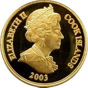 Cook Islands One Dollar Playboy 2003 Proof KM# 455a ELIZABETH II COOK ISLANDS 2003 coin obverse Cook Islands One Dollar Playboy 2003 Proof KM# 455a ELIZABETH II COOK ISLANDS 2003 coin obverse