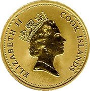 Cook Islands One Dollar Elvis Presley 2004 KM# 1148 ELIZABETH II COOK ISLANDS coin obverse Cook Islands One Dollar Elvis Presley 2004 KM# 1148 ELIZABETH II COOK ISLANDS coin obverse