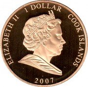 Cook Islands Dollar Diamond Wedding Anni. State occasions 2007 Proof KM# 1200 ELIZABETH II 1 DOLLAR COOK ISLANDS 2007 coin obverse Cook Islands Dollar Diamond Wedding Anni. State occasions 2007 Proof KM# 1200 ELIZABETH II 1 DOLLAR COOK ISLANDS 2007 coin obverse