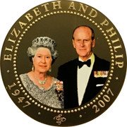 Cook Islands Dollar Elizabeth II Diamond Wedding 2007 Proof ELIZABETH II AND PHILIP 1947 EP 2007 coin reverse Cook Islands Dollar Elizabeth II Diamond Wedding 2007 Proof ELIZABETH II AND PHILIP 1947 EP 2007 coin reverse