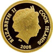 Cook Islands Dollar 100 Years of the Indian Head 2008 Proof KM# 1522 ELIZABETH II COOK ISLANDS IRB 2008 coin obverse Cook Islands Dollar 100 Years of the Indian Head 2008 Proof KM# 1522 ELIZABETH II COOK ISLANDS IRB 2008 coin obverse