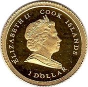 Cook Islands Dollar Queen Elizabeth I 2008 Proof KM# 1210 ELIZABETH II COOK ISLANDS 1 DOLLAR coin obverse Cook Islands Dollar Queen Elizabeth I 2008 Proof KM# 1210 ELIZABETH II COOK ISLANDS 1 DOLLAR coin obverse