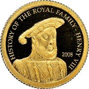 Cook Islands Dollar King Henry VIII 2008 Proof KM# 1209 HISTORY OF THE ROYAL FAMILY HENRY VIII 2008 coin reverse Cook Islands Dollar King Henry VIII 2008 Proof KM# 1209 HISTORY OF THE ROYAL FAMILY HENRY VIII 2008 coin reverse