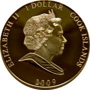 Cook Islands Dollar King Henry VIII 2009 KM# 1231 ELIZABETH II 1 DOLLAR COOK ISLANDS 2009 coin obverse Cook Islands Dollar King Henry VIII 2009 KM# 1231 ELIZABETH II 1 DOLLAR COOK ISLANDS 2009 coin obverse