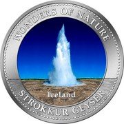 Cook Islands Dollar Elizabeth II Strokkur 2009 KM# 1483 WONDERS OF NATURE ICELAND STROKKUR GEYSER coin reverse Cook Islands Dollar Elizabeth II Strokkur 2009 KM# 1483 WONDERS OF NATURE ICELAND STROKKUR GEYSER coin reverse