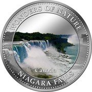 Cook Islands Dollar Niagara Falls 2009 KM# 1479 WONDERS OF NATURE CANADA NIAGARA FALLS coin reverse Cook Islands Dollar Niagara Falls 2009 KM# 1479 WONDERS OF NATURE CANADA NIAGARA FALLS coin reverse