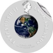 Cook Islands Dollar First Space Walk 2009 Proof KM# 701 ELIZABETH II COOK ISLANDS 1 DOLLAR 1OZ 999 SILVER 2009 coin obverse Cook Islands Dollar First Space Walk 2009 Proof KM# 701 ELIZABETH II COOK ISLANDS 1 DOLLAR 1OZ 999 SILVER 2009 coin obverse