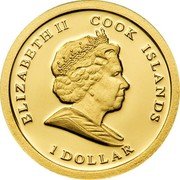 Cook Islands Dollar Pope in the Holy Land 2009 Proof KM# 706 ELIZABETH II COOK ISLANDS 1 DOLLAR coin obverse Cook Islands Dollar Pope in the Holy Land 2009 Proof KM# 706 ELIZABETH II COOK ISLANDS 1 DOLLAR coin obverse
