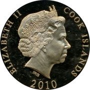 Cook Islands Dollar Elizabeth II Castle Neuschwanstein 2010 KM# 1575 ELIZABETH II COOK ISLANDS 2010 coin obverse Cook Islands Dollar Elizabeth II Castle Neuschwanstein 2010 KM# 1575 ELIZABETH II COOK ISLANDS 2010 coin obverse