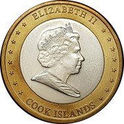Cook Islands Dollar Tangaroa 2010 KM# 762 ELIZABETH II COOK ISLANDS coin obverse