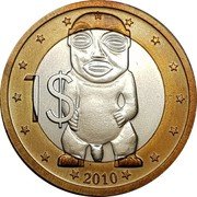 Cook Islands Dollar Tangaroa 2010 KM# 762 1$ 2010 coin reverse