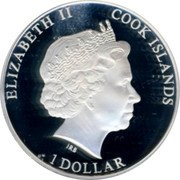 Cook Islands 1 Dollar 85th Anniversary of Marilyn Monroe 2011 Proof KM# 1313 ELIZABETH II COOK ISLANDS IRB 1 DOLLAR coin obverse Cook Islands 1 Dollar 85th Anniversary of Marilyn Monroe 2011 Proof KM# 1313 ELIZABETH II COOK ISLANDS IRB 1 DOLLAR coin obverse