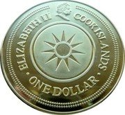 Cook Islands Dollar Pisces ND Proof KM# 435a ELIZABETH II COOK ISLANDS ONE DOLLAR coin obverse Cook Islands Dollar Pisces ND Proof KM# 435a ELIZABETH II COOK ISLANDS ONE DOLLAR coin obverse