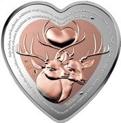 Fiji 1 Dollar Celebrating Love. Deers 2020 RAKKAUS... coin reverse Fiji 1 Dollar Celebrating Love. Deers 2020 RAKKAUS... coin reverse