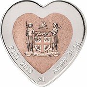Fiji 1 Dollar Celebration of Love 2018 Proof FIJI 2018 $1 AG 999 21.4G coin obverse