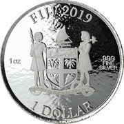 Fiji 1 Dollar Coca Cola. Santa Claus 2019  Proof FIJI 2019 1 OZ .999 FINE SILVER 1 DOLLAR coin obverse Fiji 1 Dollar Coca Cola. Santa Claus 2019  Proof FIJI 2019 1 OZ .999 FINE SILVER 1 DOLLAR coin obverse
