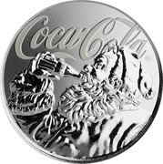 Fiji 1 Dollar Coca Cola. Santa Claus 2019  Proof COCA-COLA ® coin reverse Fiji 1 Dollar Coca Cola. Santa Claus 2019  Proof COCA-COLA ® coin reverse